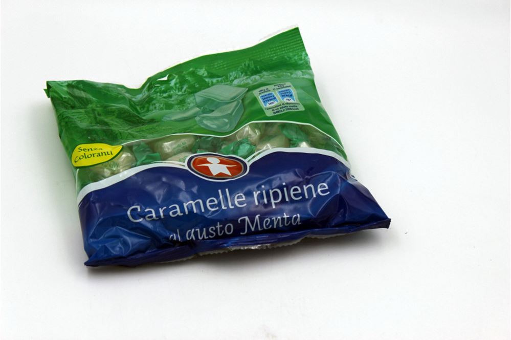 CARAMELLE RIPIENE LATTE E MENTA 100 GR